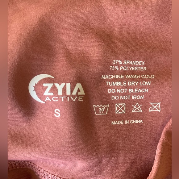 ZYIA ACTIVE FLAME 7/8 LIGHT N' TIGHT LEGGINGS - CANYON ROSE - Picture 5 of 6